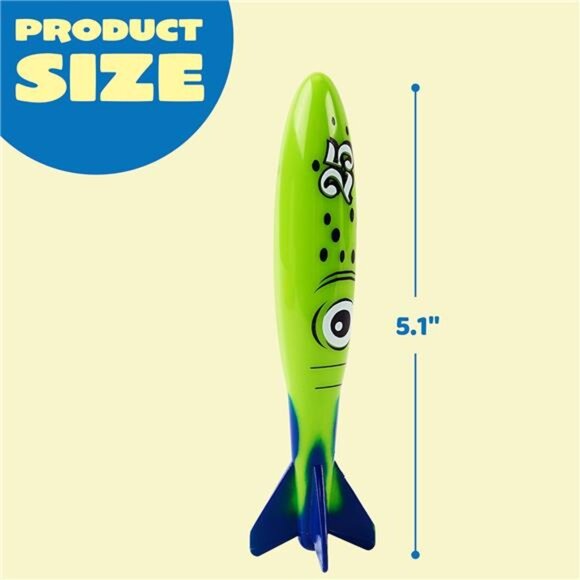 Kids‎ 8 Pack Pool Toys, Shark Underwater Diving Toys, Colorful Swimming Toy - Picture 7 of 7